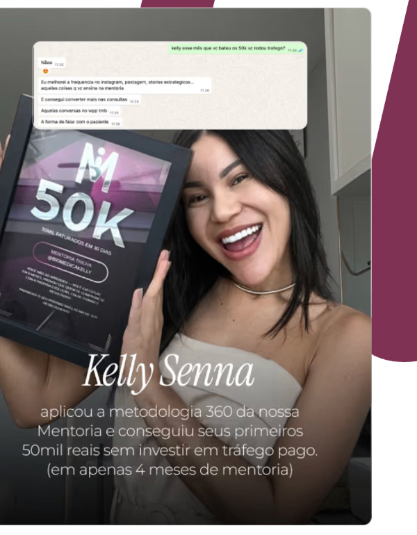 Kelly, aluna da mentoria trilha