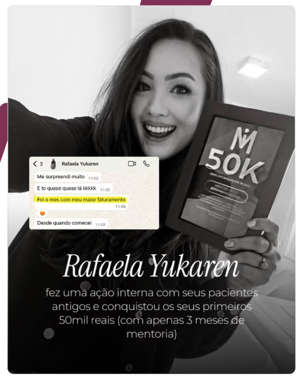 Rafaela, aluna da mentoria trilha